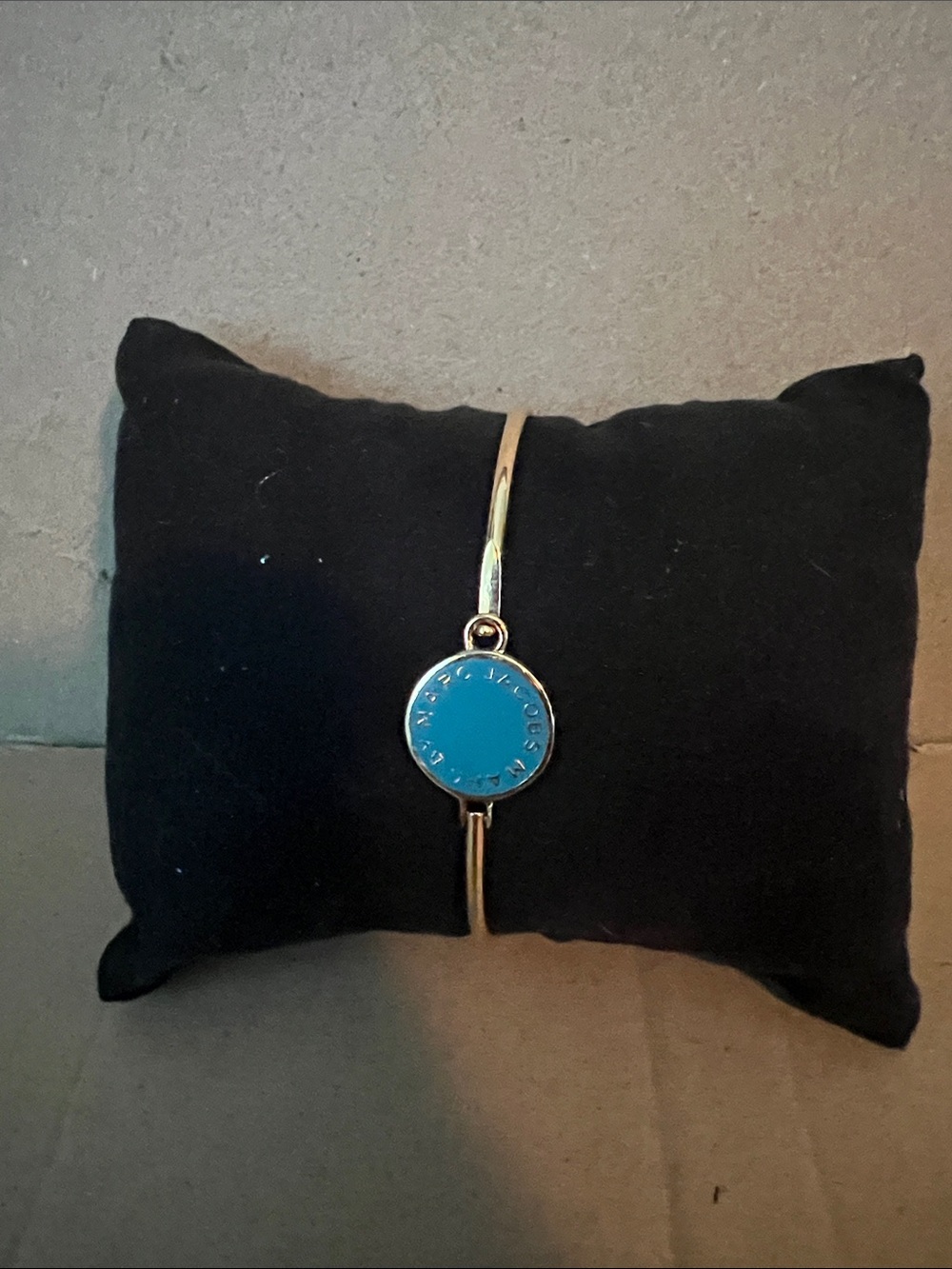 Marc by Marc Jacobs Gold-Tone Bracelet with Blue Enamel Disc hook closure